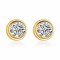 Cartier Diamants Legers DE Earrings in 18K Yellow Gold With 1 White Diamond